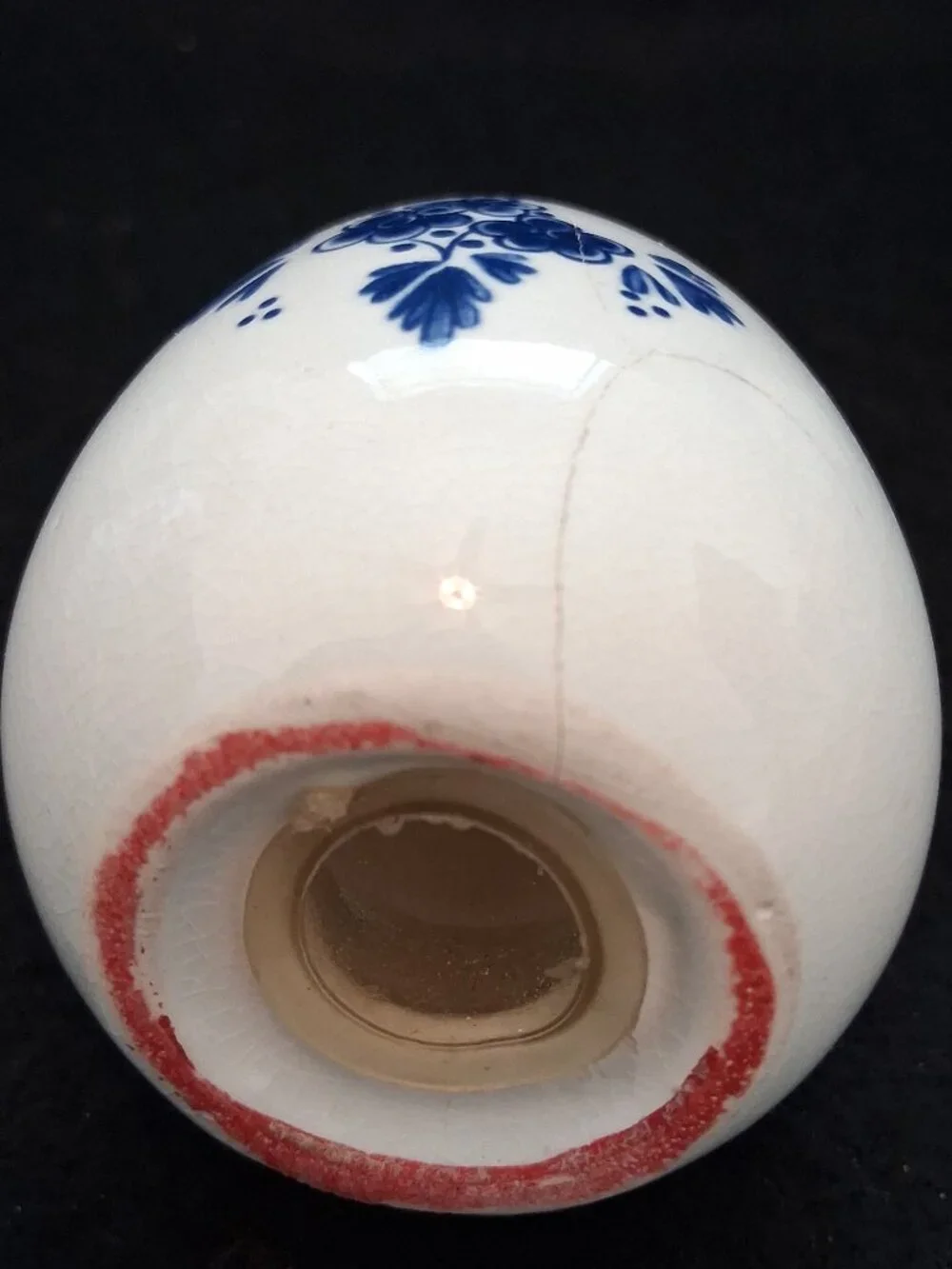 Vintage Delft Blue Hand Painted Egg-Shaped Salt and Pepper Shakers Windmill - Picture 9 of 10